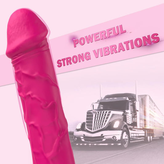 G Spot Realistic Dildos Vibrators, High-Frequency Clitoral Vibrator with 10 Vibration Modes, Clitoralis Stimulator for Women, Powerful Vibrator Wand Adult Woman Sex Toys Pleasure(Pink)