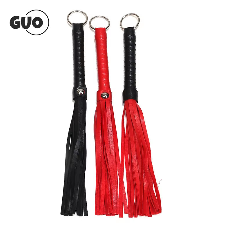 Pu Leather Pimp Whip Racing Riding Crop Party Flogger Hand Cuffs Queen Black Horse Riding Whip High Quality
