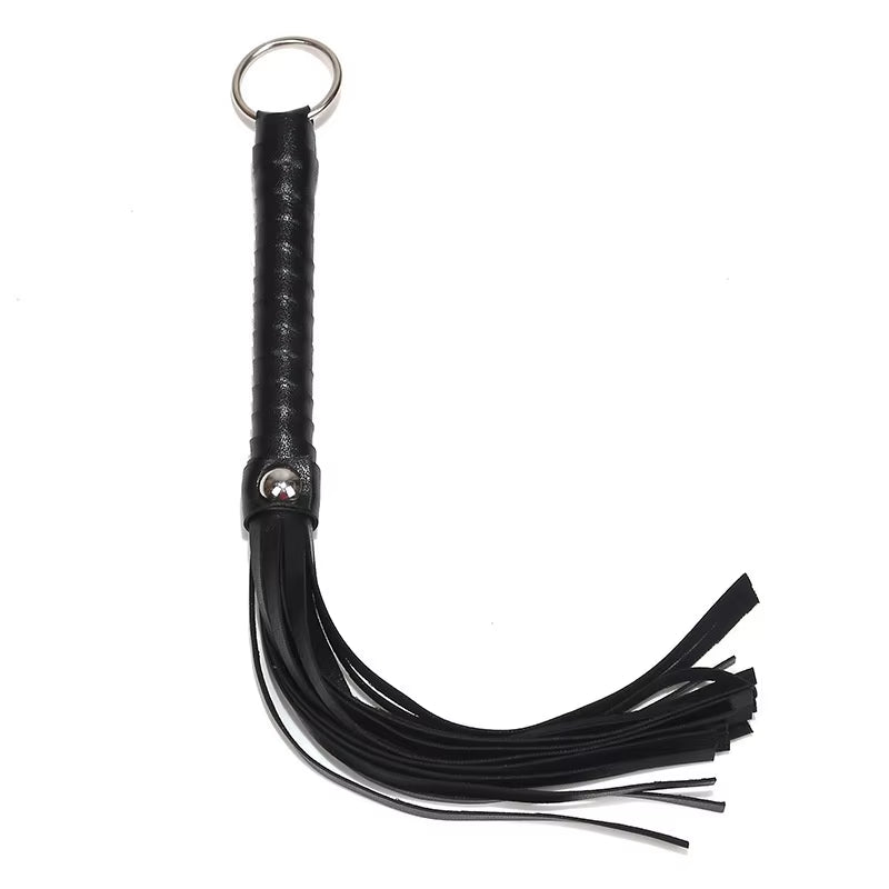 Pu Leather Pimp Whip Racing Riding Crop Party Flogger Hand Cuffs Queen Black Horse Riding Whip High Quality