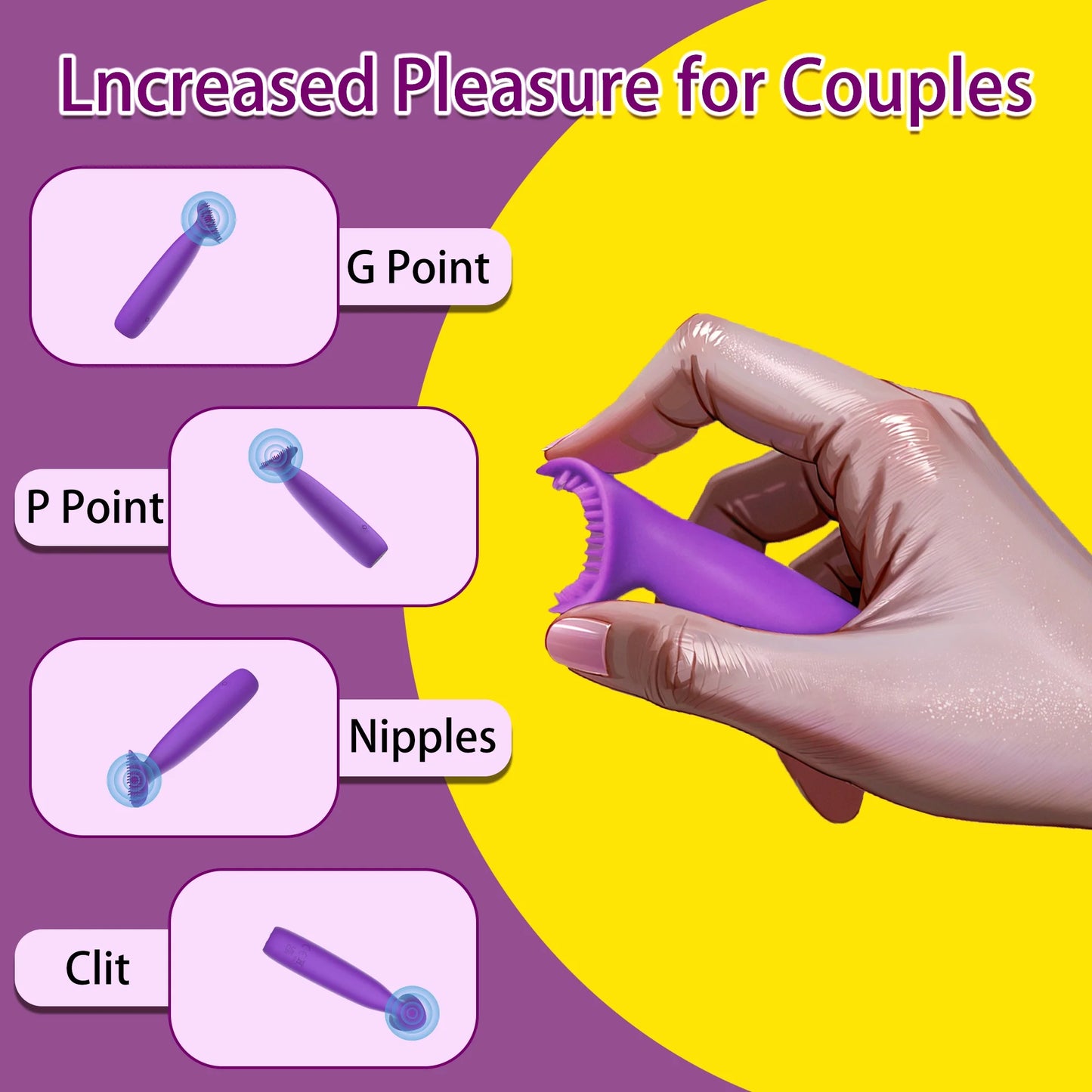 Adult Sex Toys Bullet Vibrators, Mini Vibrator Wand with 10 Vibration Modes, IPX6 Waterproof Personal Massager, Sexual Pleasure Tools Female Stimulator for Women Couples & Games