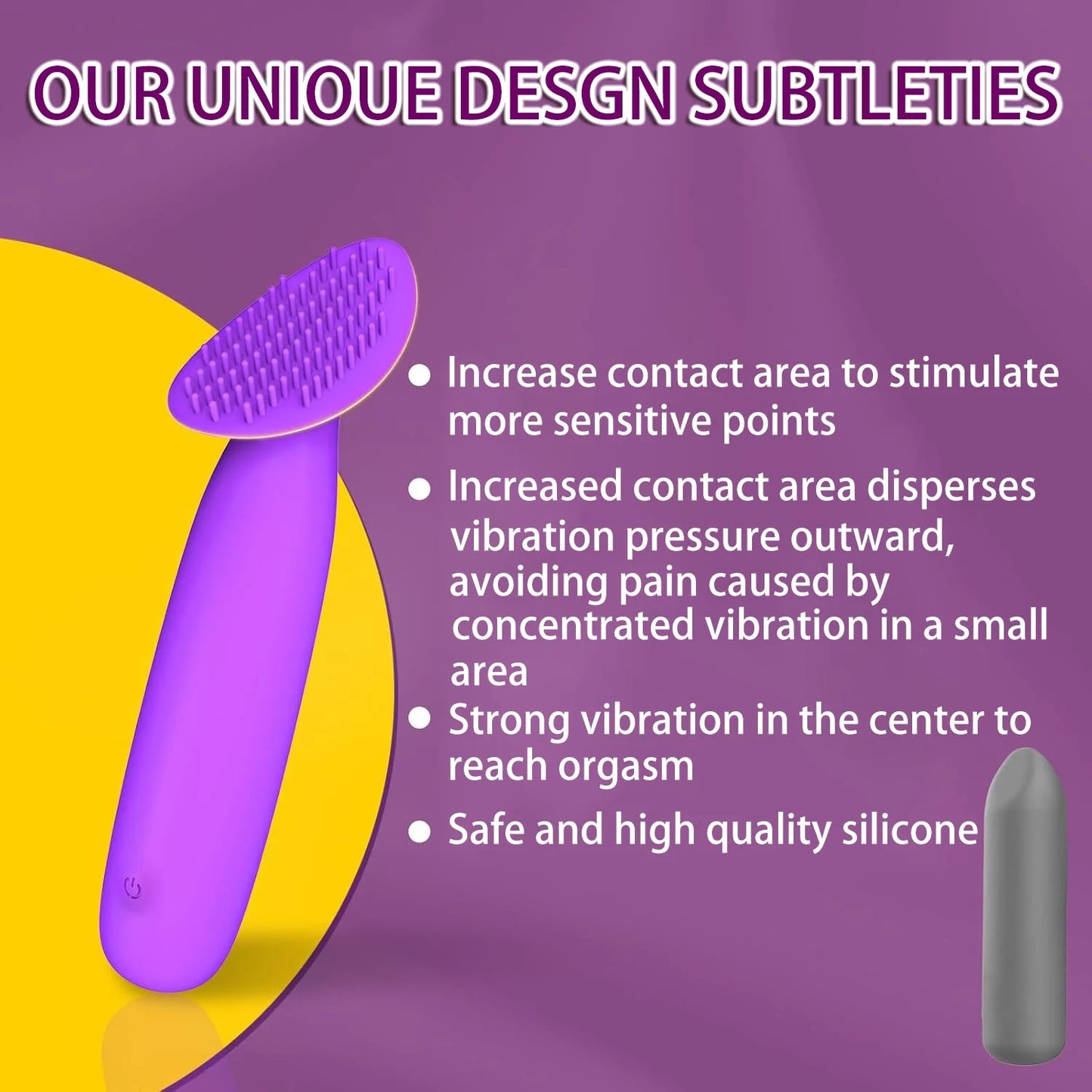 Adult Sex Toys Bullet Vibrators, Mini Vibrator Wand with 10 Vibration Modes, IPX6 Waterproof Personal Massager, Sexual Pleasure Tools Female Stimulator for Women Couples & Games