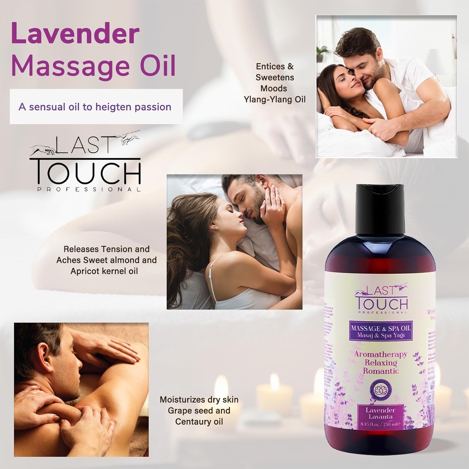 Lavender Sensual Massage Oil for Couples Sexual - Oils Date...