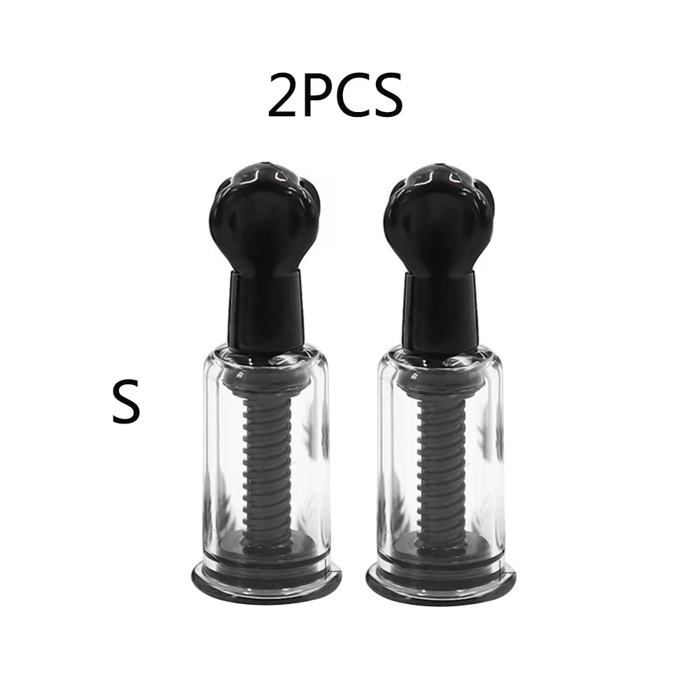 Breast Nipple Sucker of 4 Sizes Sexy Breast Massage Clip Enhancement Vacuum Pump Sucker Breast Enlarger Vibrating Sex Adults Toy