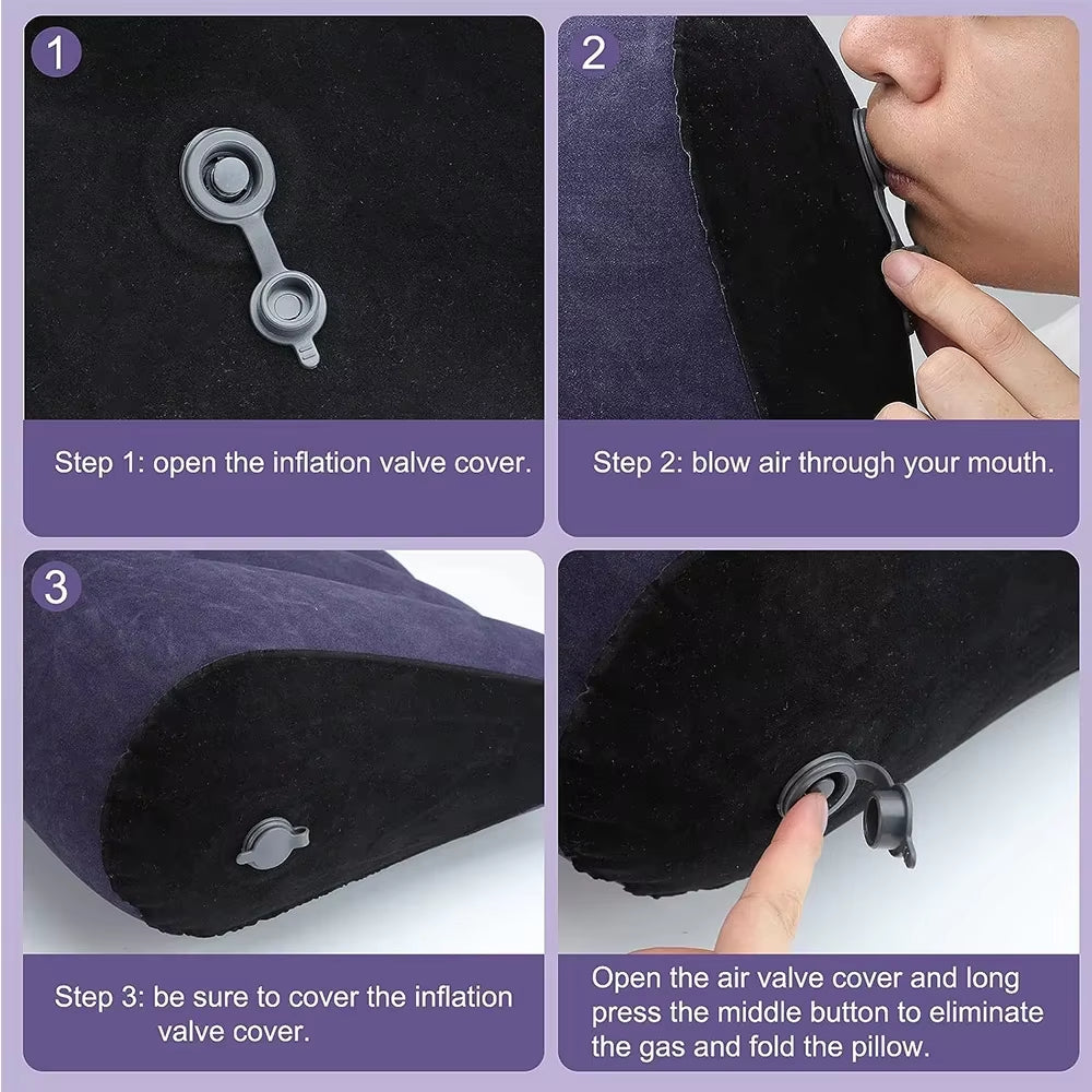 Sex Toys Adult Toy Pillow Position Cushion Triangle Inflatable Ramp Furniture Couples Toy Positioning for Deeper Position Suppor