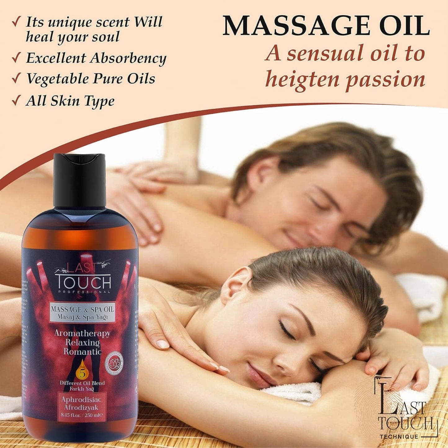 Aphrodisiac Sensual Massage Oil for Couples Sexual - Massage Oils for Date Night