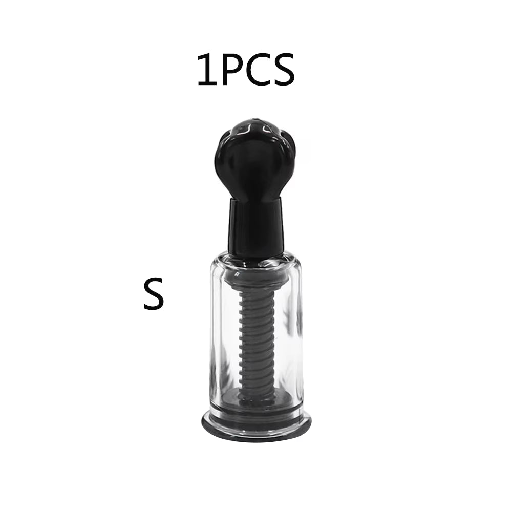 Breast Nipple Sucker of 4 Sizes Sexy Breast Massage Clip Enhancement Vacuum Pump Sucker Breast Enlarger Vibrating Sex Adults Toy