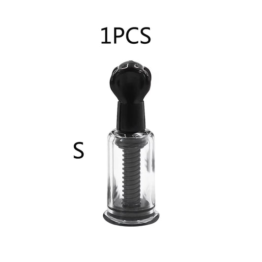 Breast Nipple Sucker of 4 Sizes Sexy Breast Massage Clip Enhancement Vacuum Pump Sucker Breast Enlarger Vibrating Sex Adults Toy