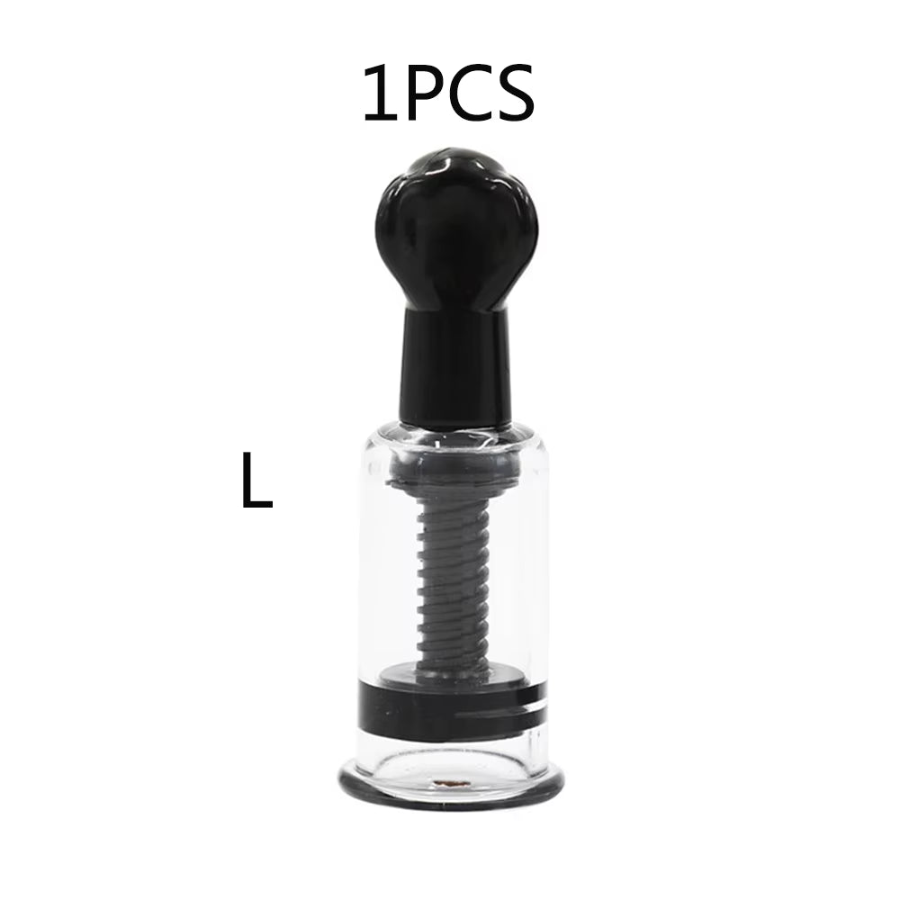 Breast Nipple Sucker of 4 Sizes Sexy Breast Massage Clip Enhancement Vacuum Pump Sucker Breast Enlarger Vibrating Sex Adults Toy