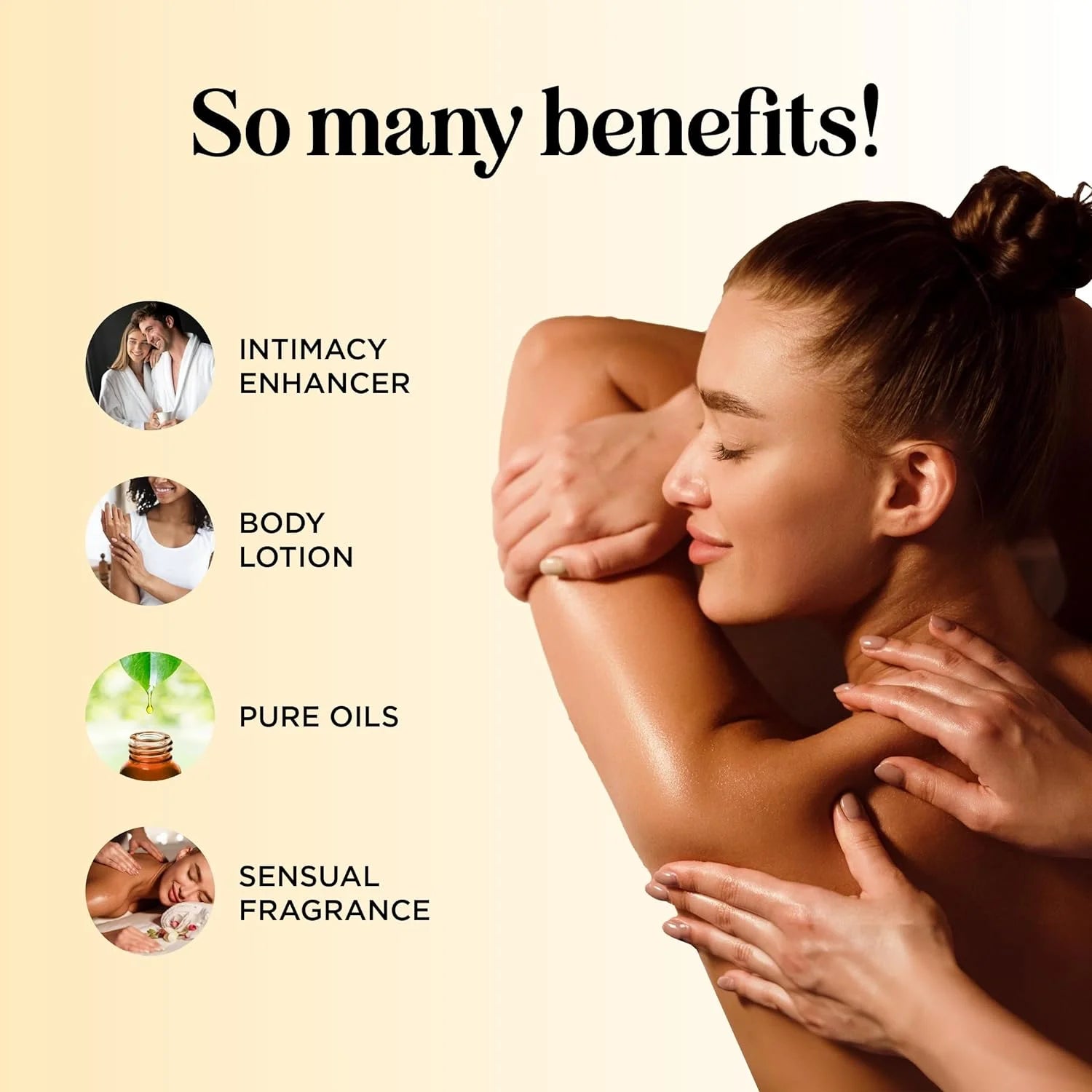 Tropical Sensual Massage Oil for Couples - Complete Relaxation Full Body Massage Oil for Date Night with Smooth Gliding Coconut and Sweet Almond Oil with Mango Scent - Non GMO Gluten Free and Vegan