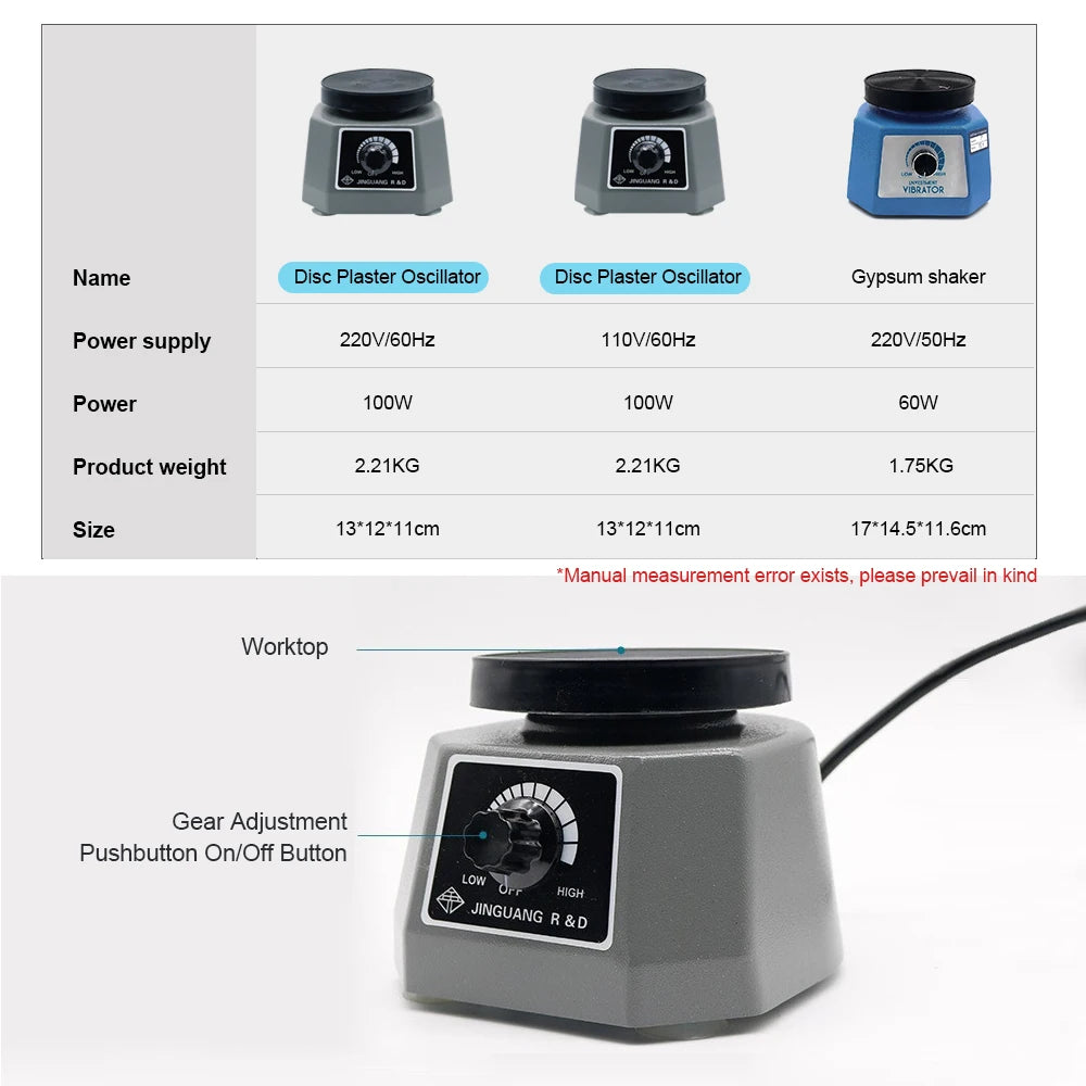 110V/200V Lab Vibrator 4" Oscillator round Shaker Plaster Vibrator Plate Dental Equipment Machine Roundness Vibrator Plaster