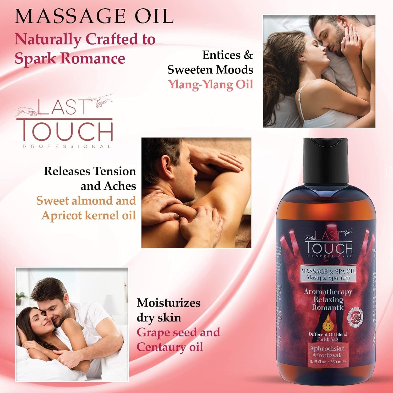 Aphrodisiac Sensual Massage Oil for Couples Sexual - Massage Oils for Date Night